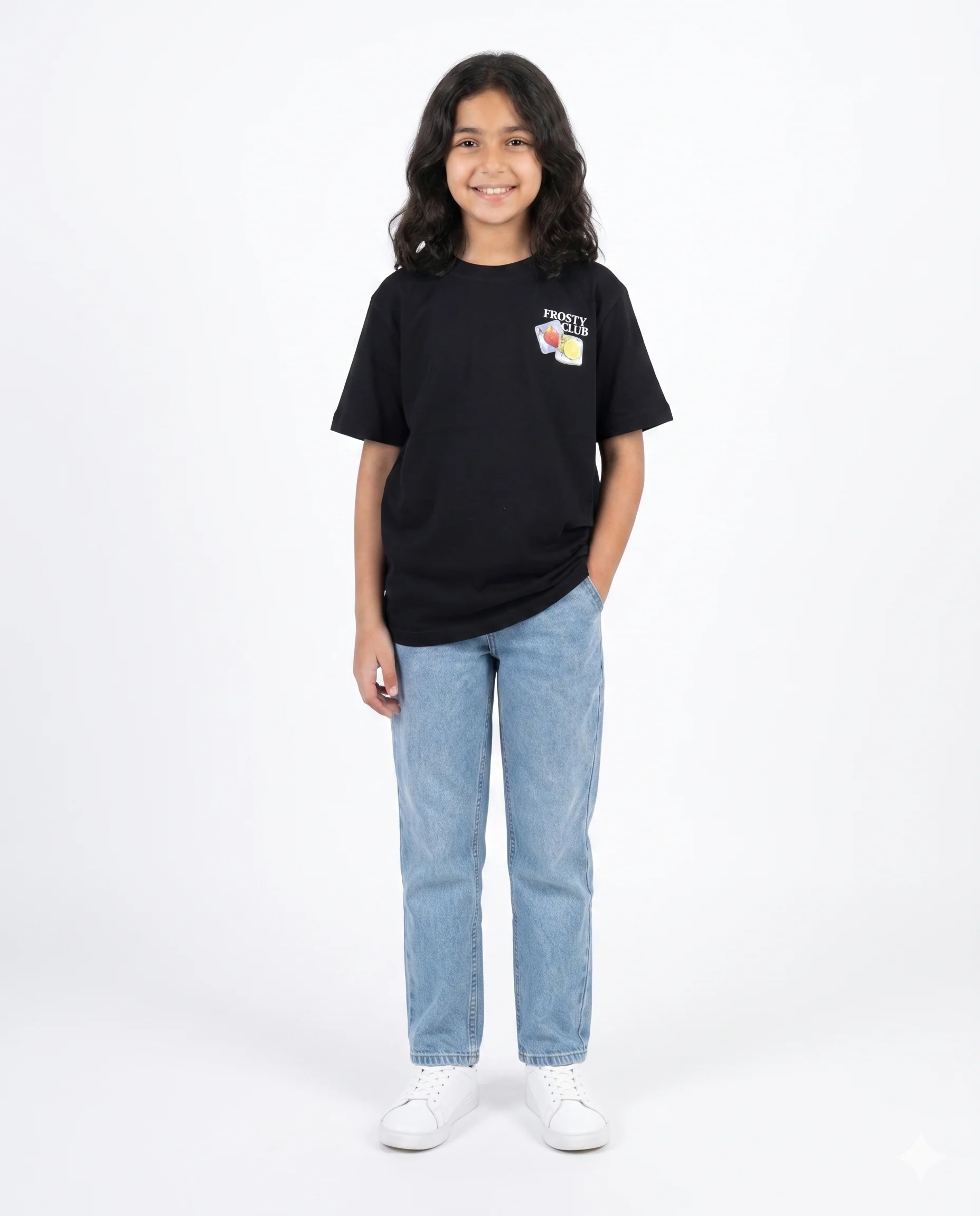 Girls Printed Frosty Half Sleeves T-shirt - Image 2