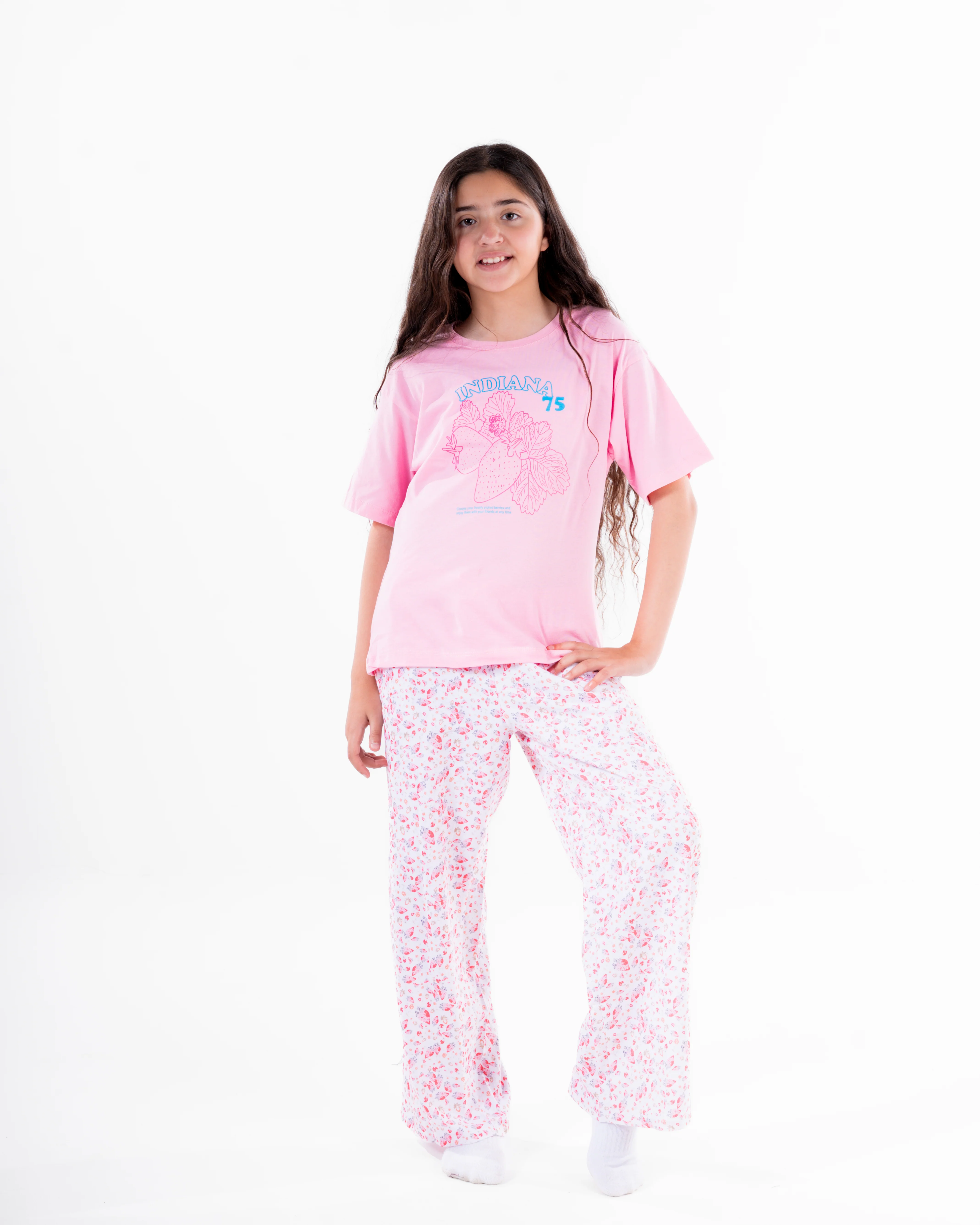 Girls Printed Half Sleeves Pyjama - Image 6
