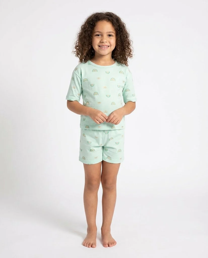Girls Printed Half SLeeves Pyjama - Image 2