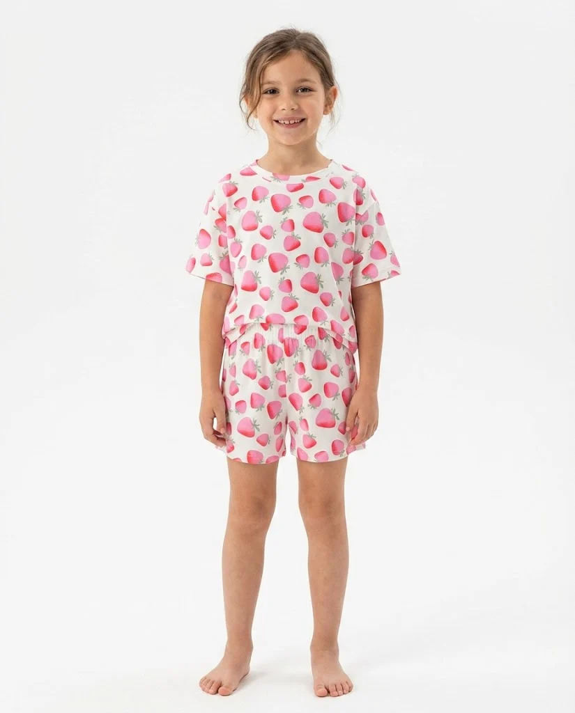 Girls Printed Half Sleeves Pyjama - Image 2