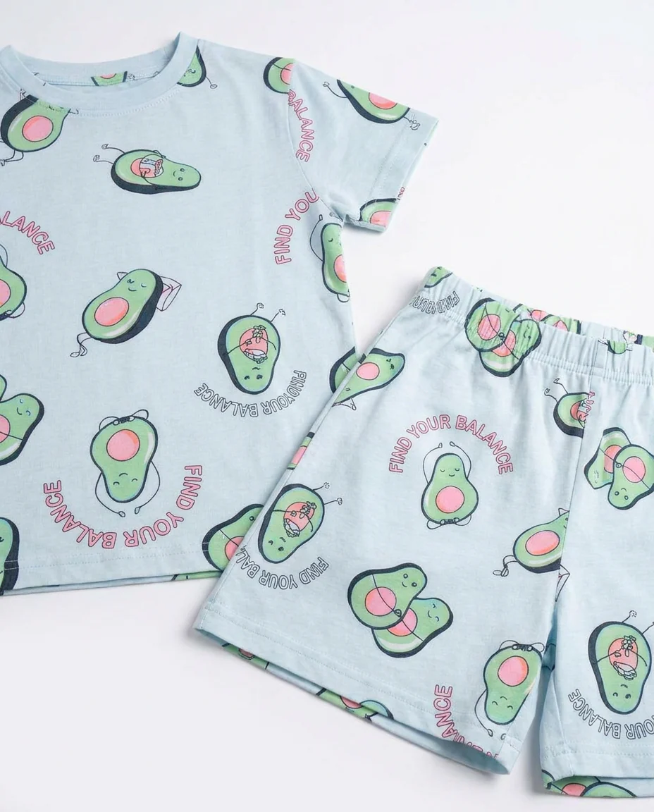 Girls Printed Half Sleeves Pyjama W/short - Image 4