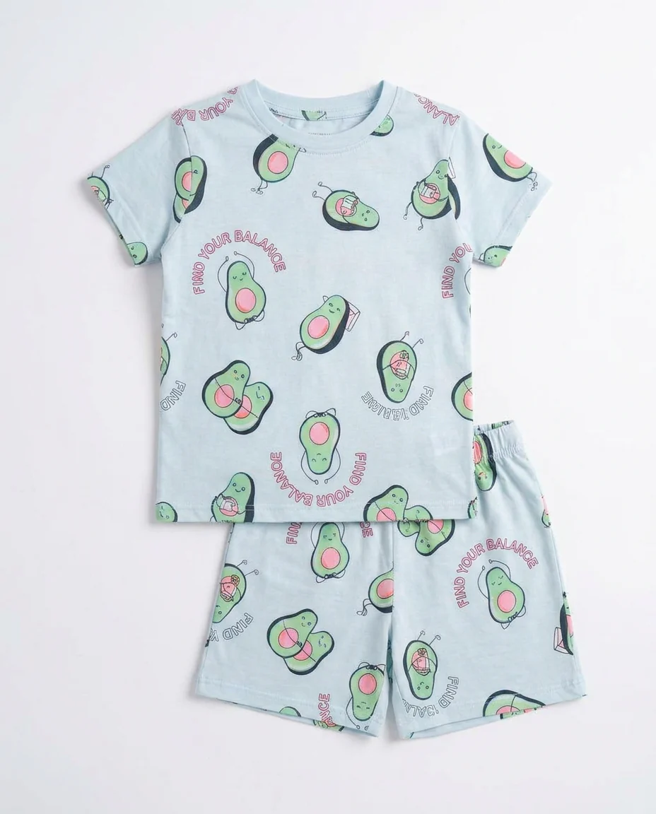 Girls Printed Half Sleeves Pyjama W/short - Image 5