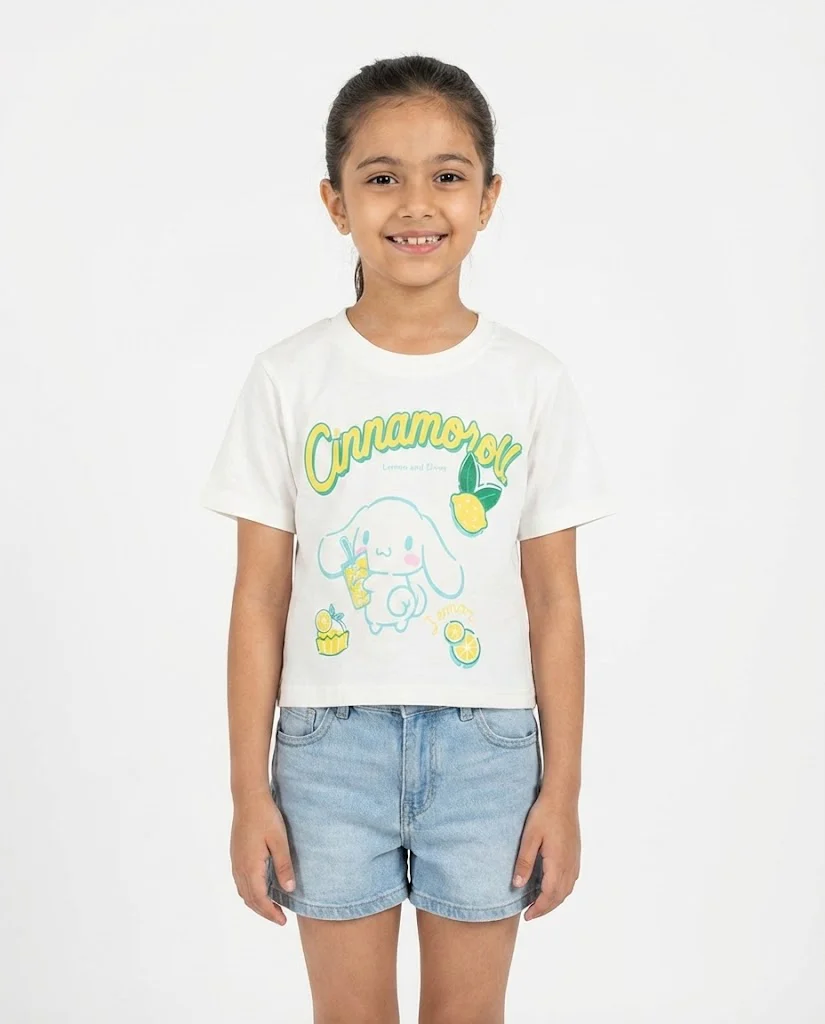 Girls Printed Half Sleeves T-shirt - Image 2