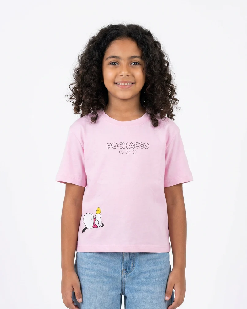 Girls Printed Half Sleeves T-shirt