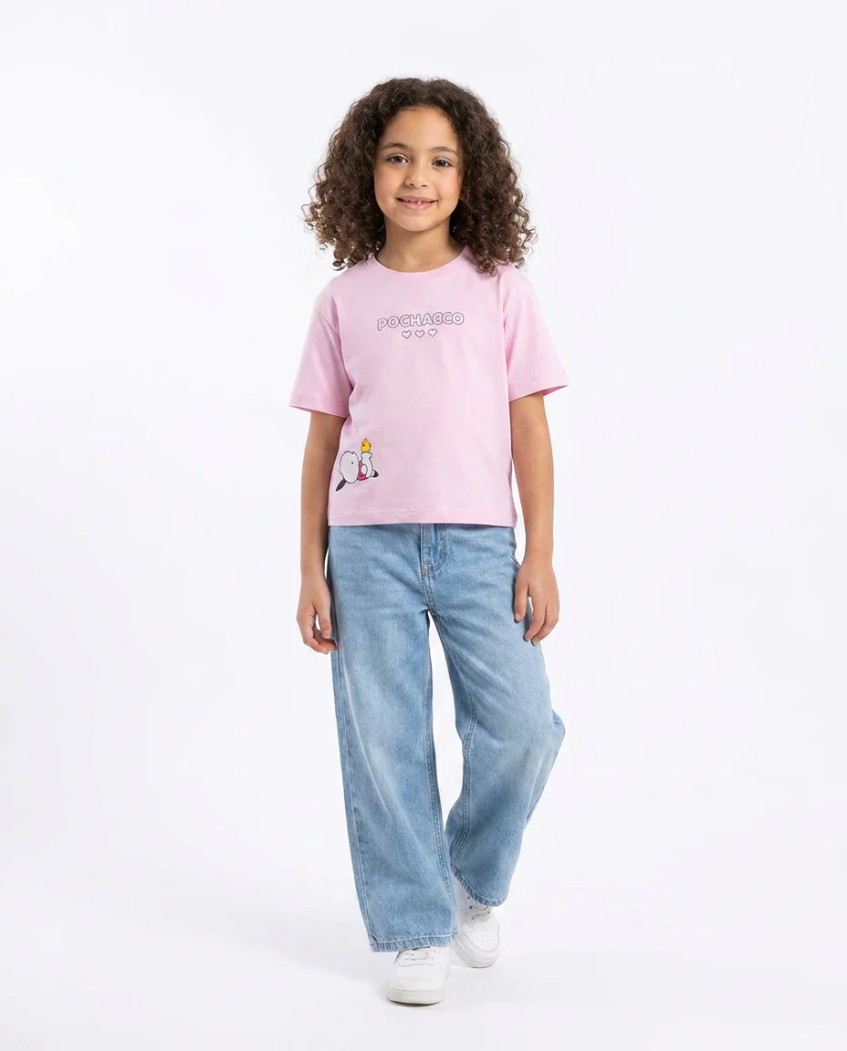 Girls Printed Half Sleeves T-shirt - Image 4