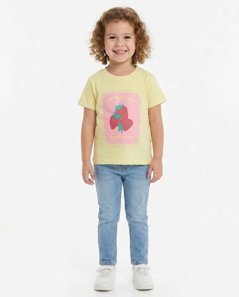 Girls Printed Half Sleeves T-shirt - Image 2