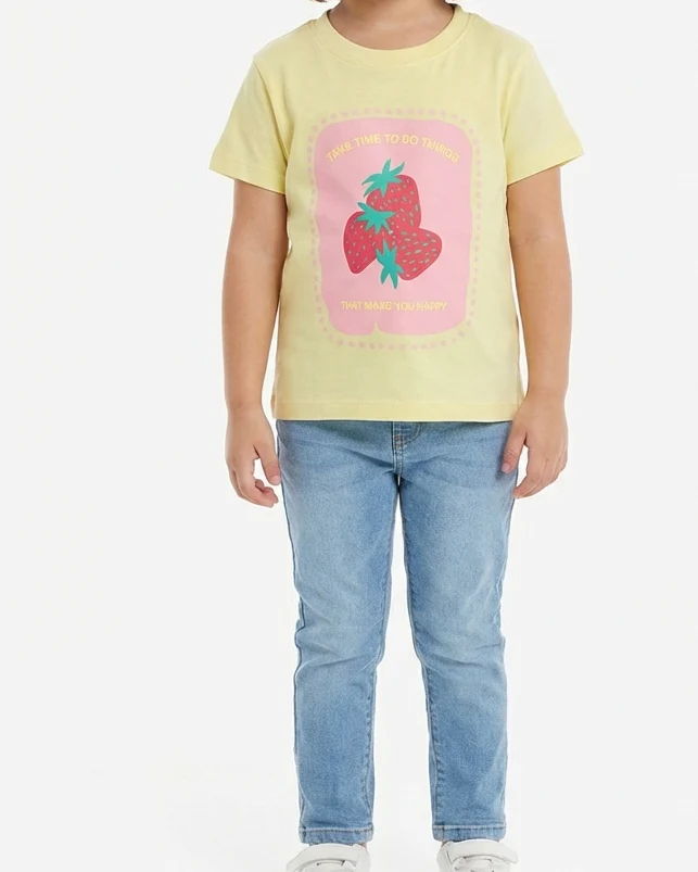 Girls Printed Half Sleeves T-shirt - Image 3