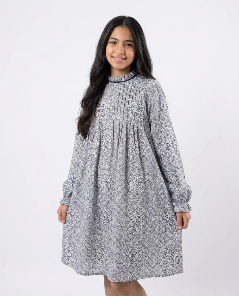 Girls Printed Long Sleeves Dress