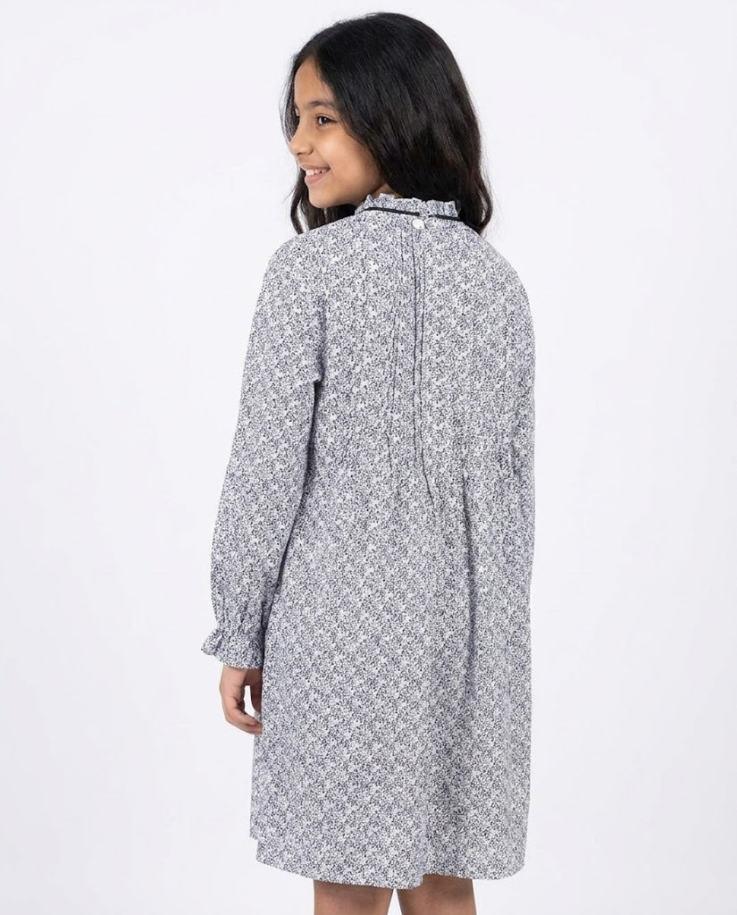 Girls Printed Long Sleeves Dress - Image 3