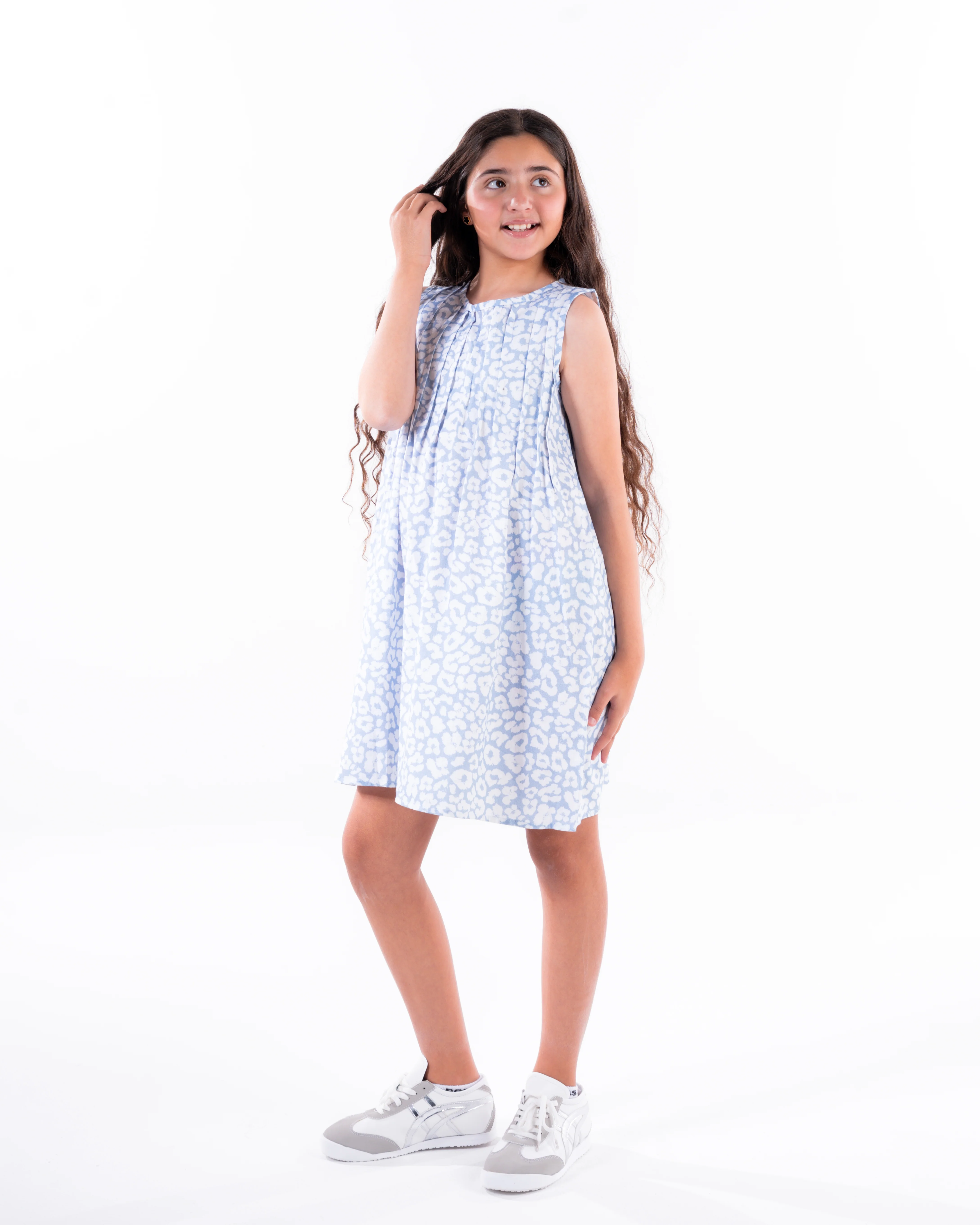 Girls Printed Sleeveless Dress