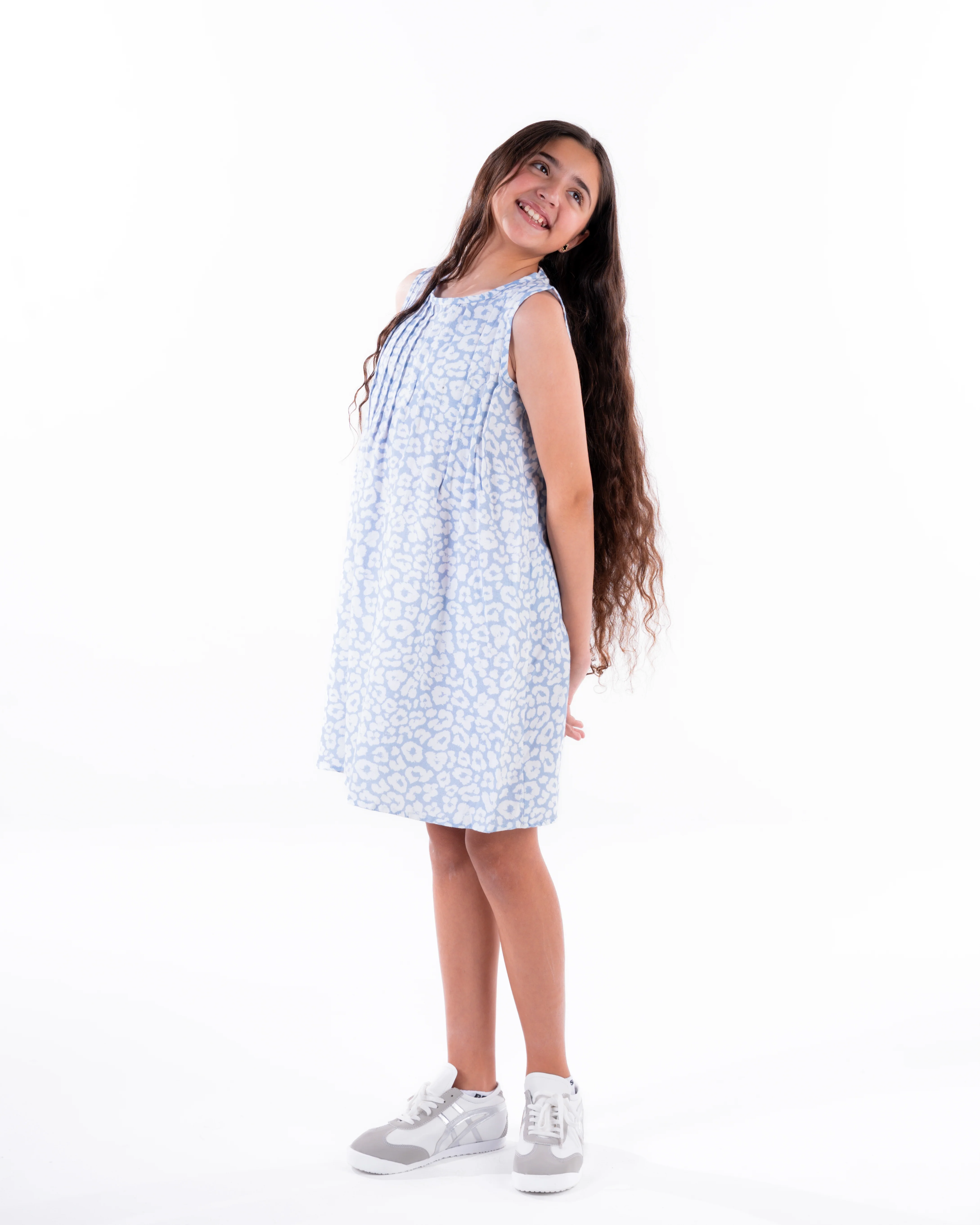 Girls Printed Sleeveless Dress - Image 5