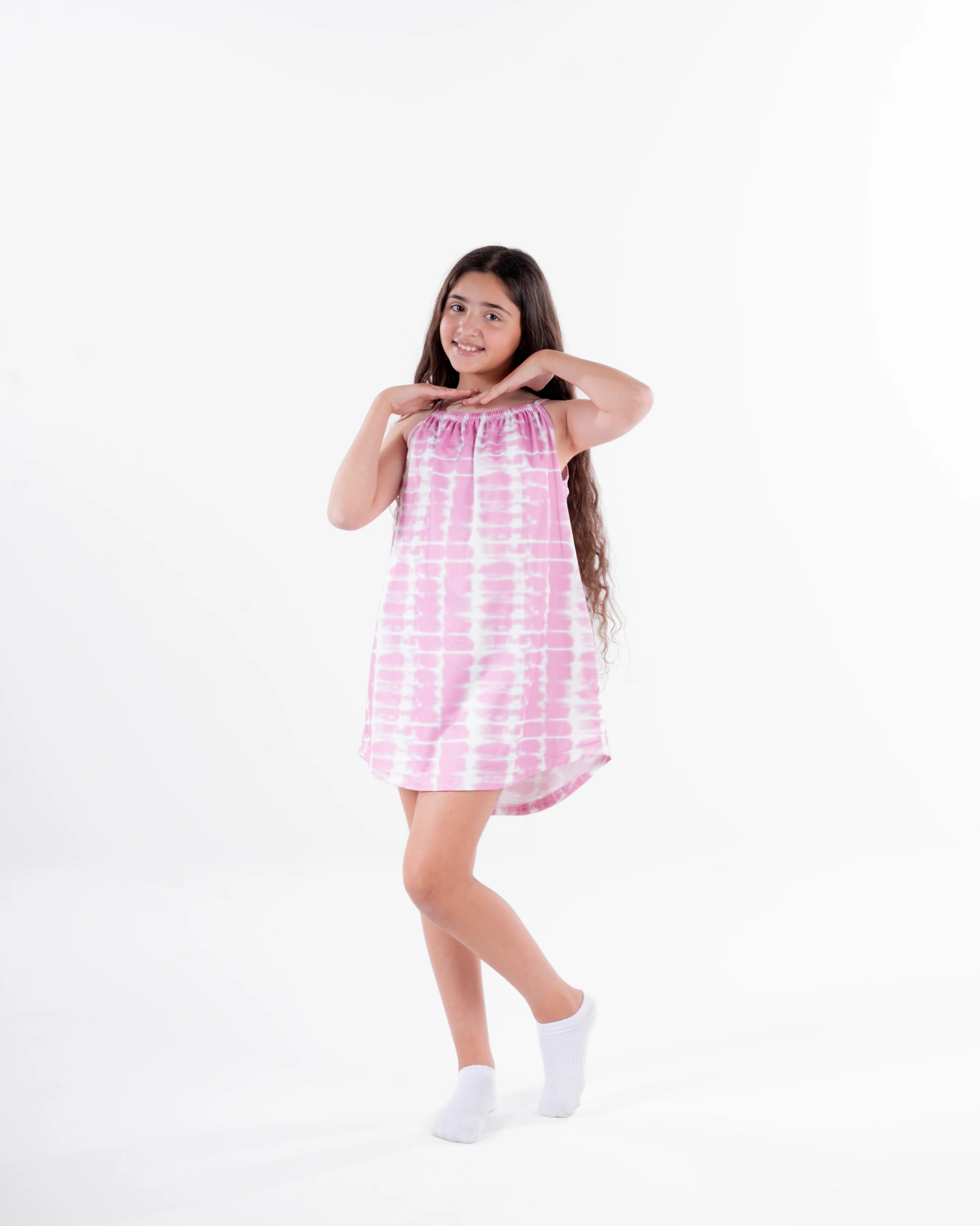 Girls Printed Sleeveless Nightgown - Image 5