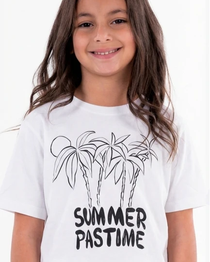 Girls Printed Summer Half Sleeves T-Shirt