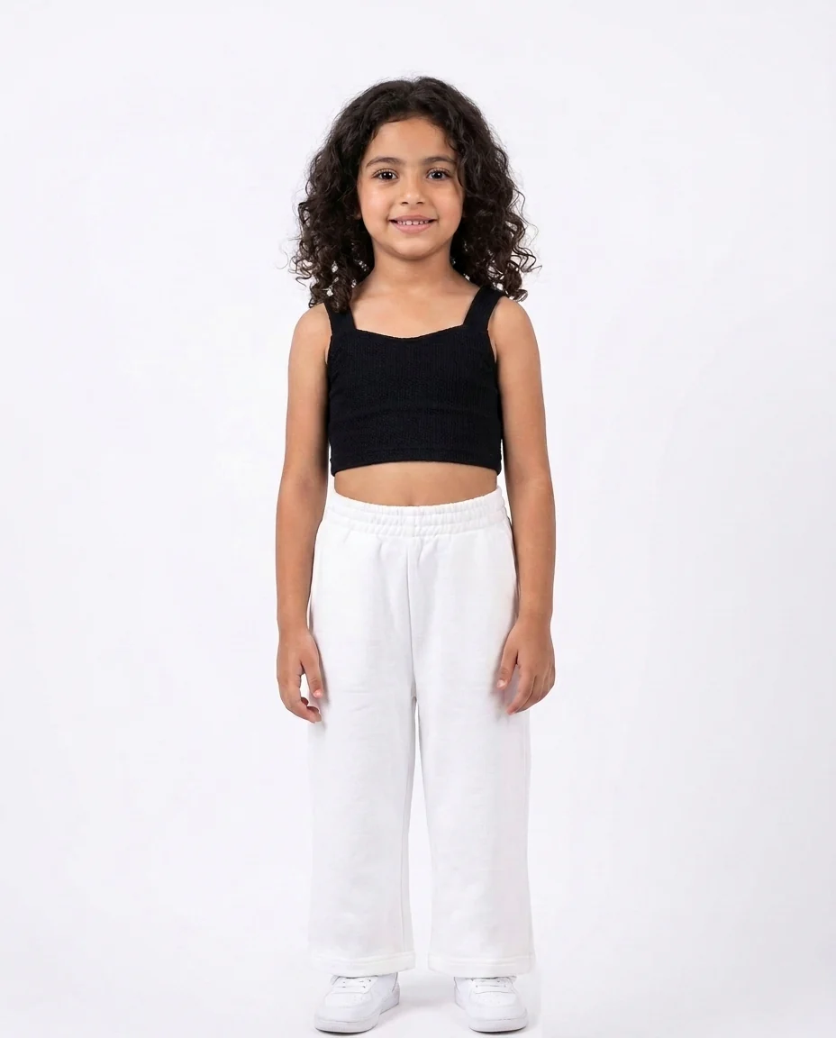 Girls Summer Melton Plain Pant - Image 3