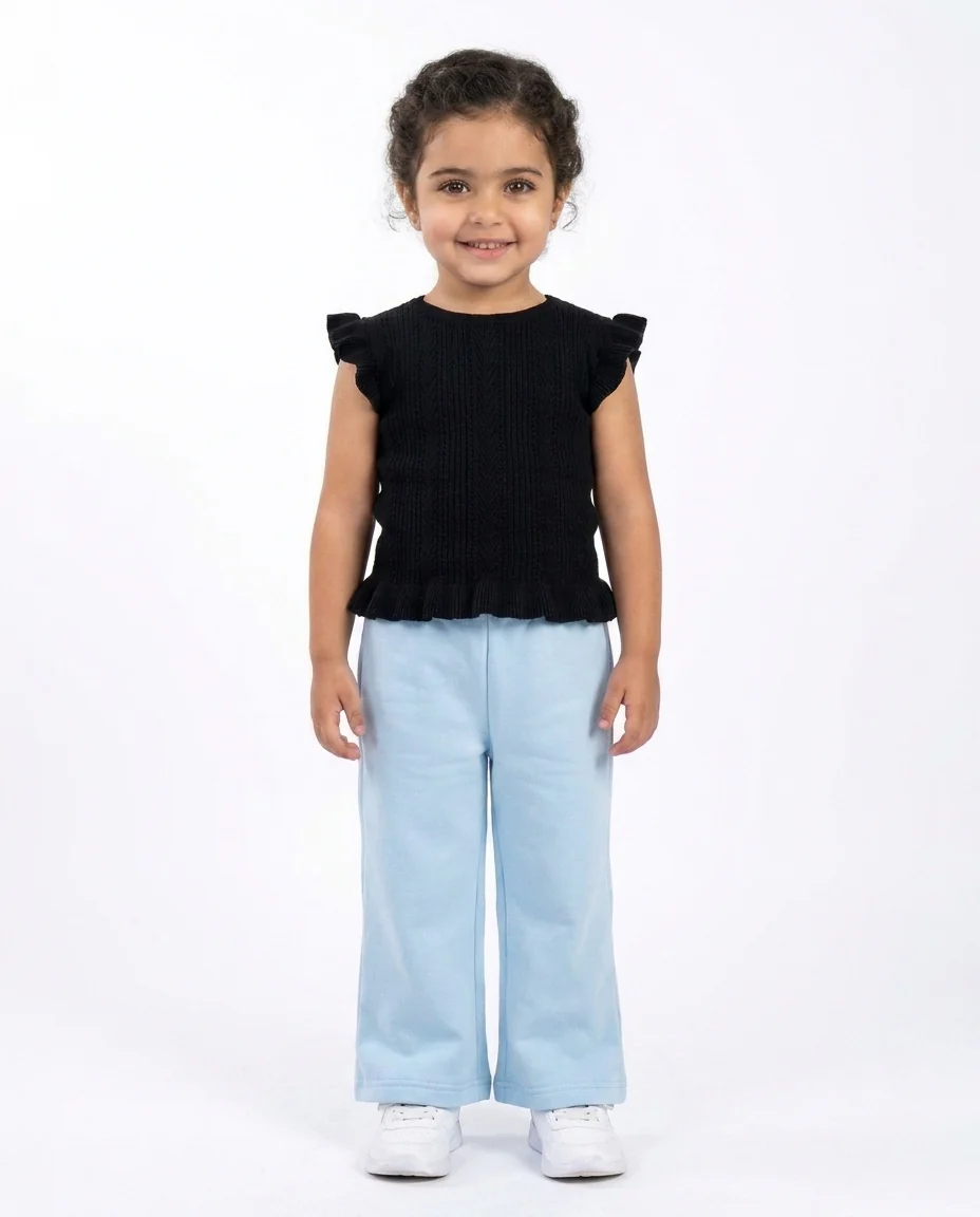Girls Summer Melton Plain Pant - Image 5