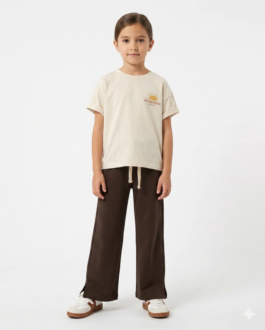 Girls Wide Leg Casual Pant - Image 2