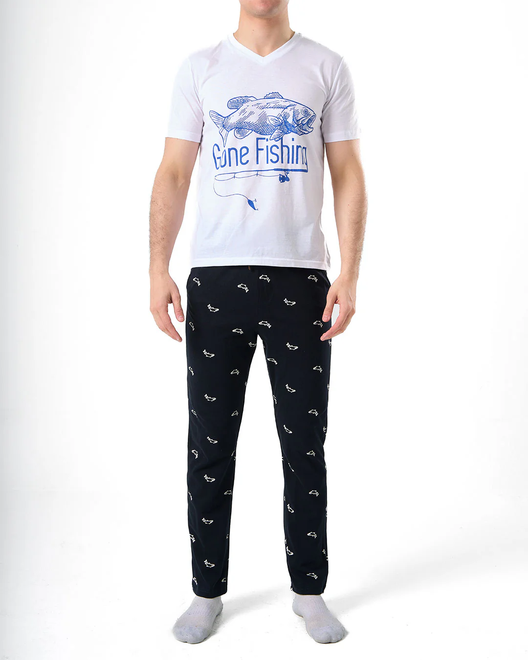 Half Sleeves Men Pajama Set