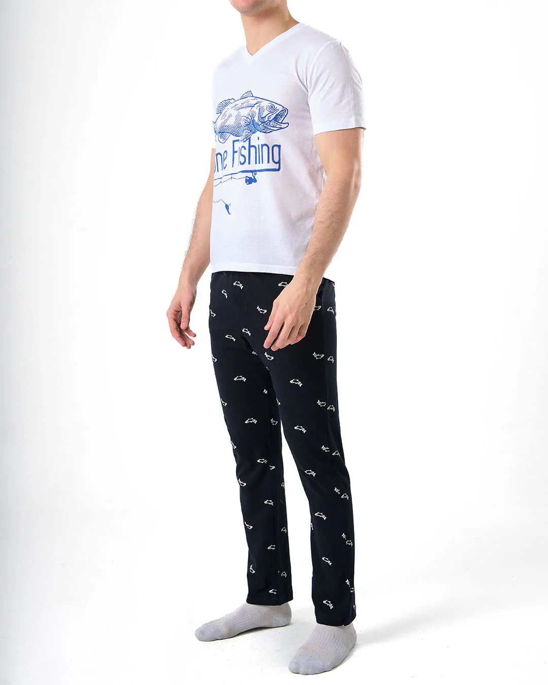 Half Sleeves Men Pajama Set - Image 2
