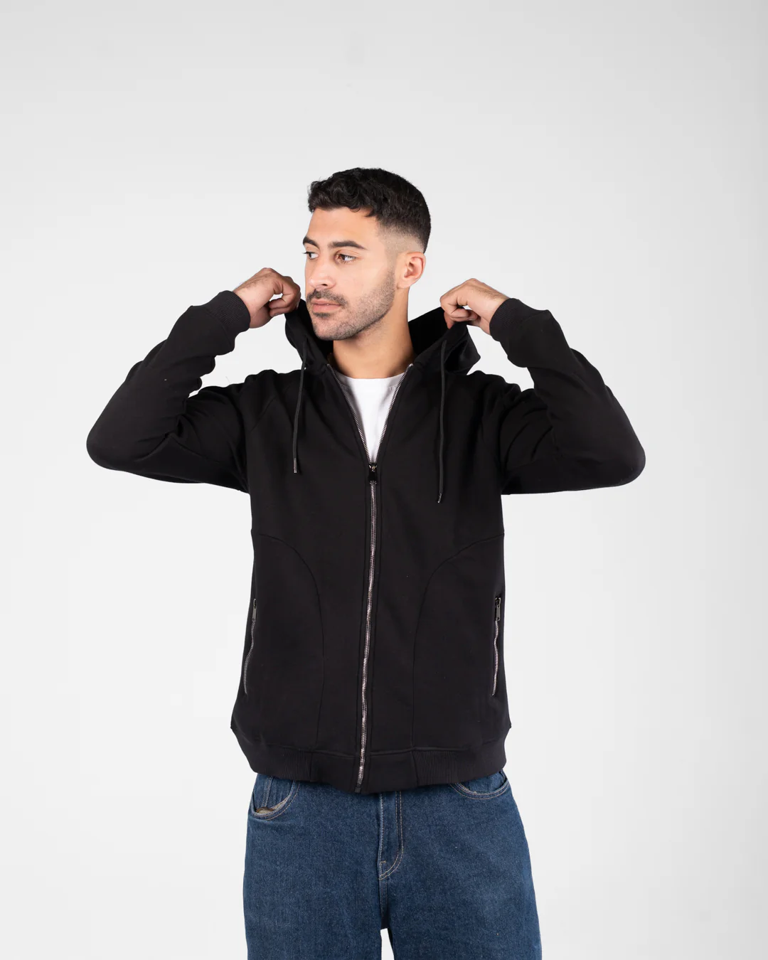 Hooded Plain Sweat Shirt