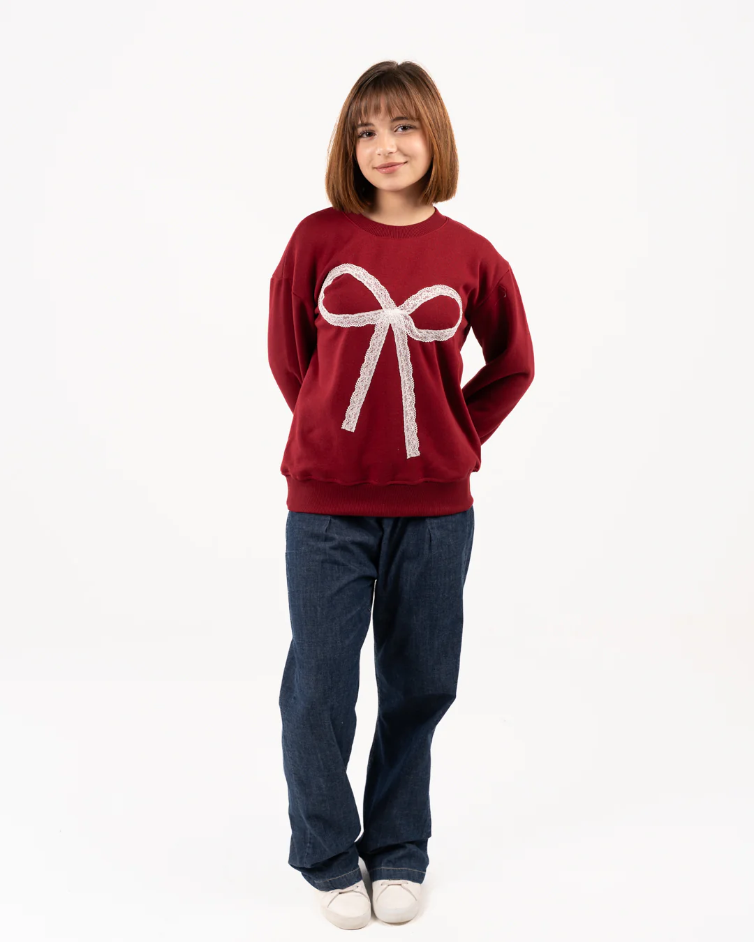 Lace Ribbon Girl SweatShirt - Image 4