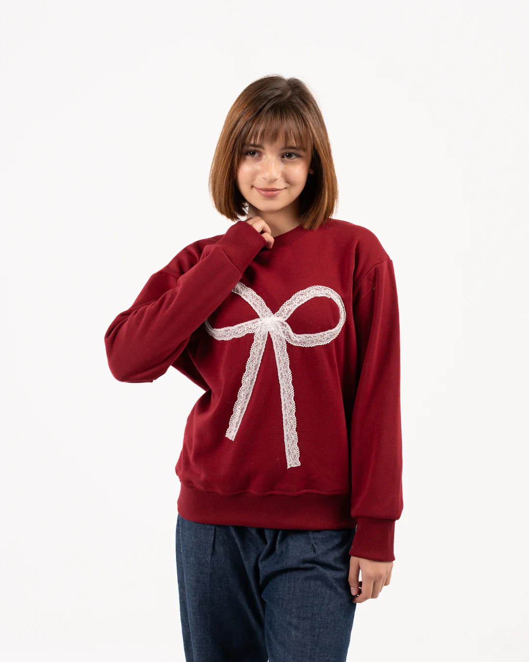 Lace Ribbon Girl SweatShirt - Image 5