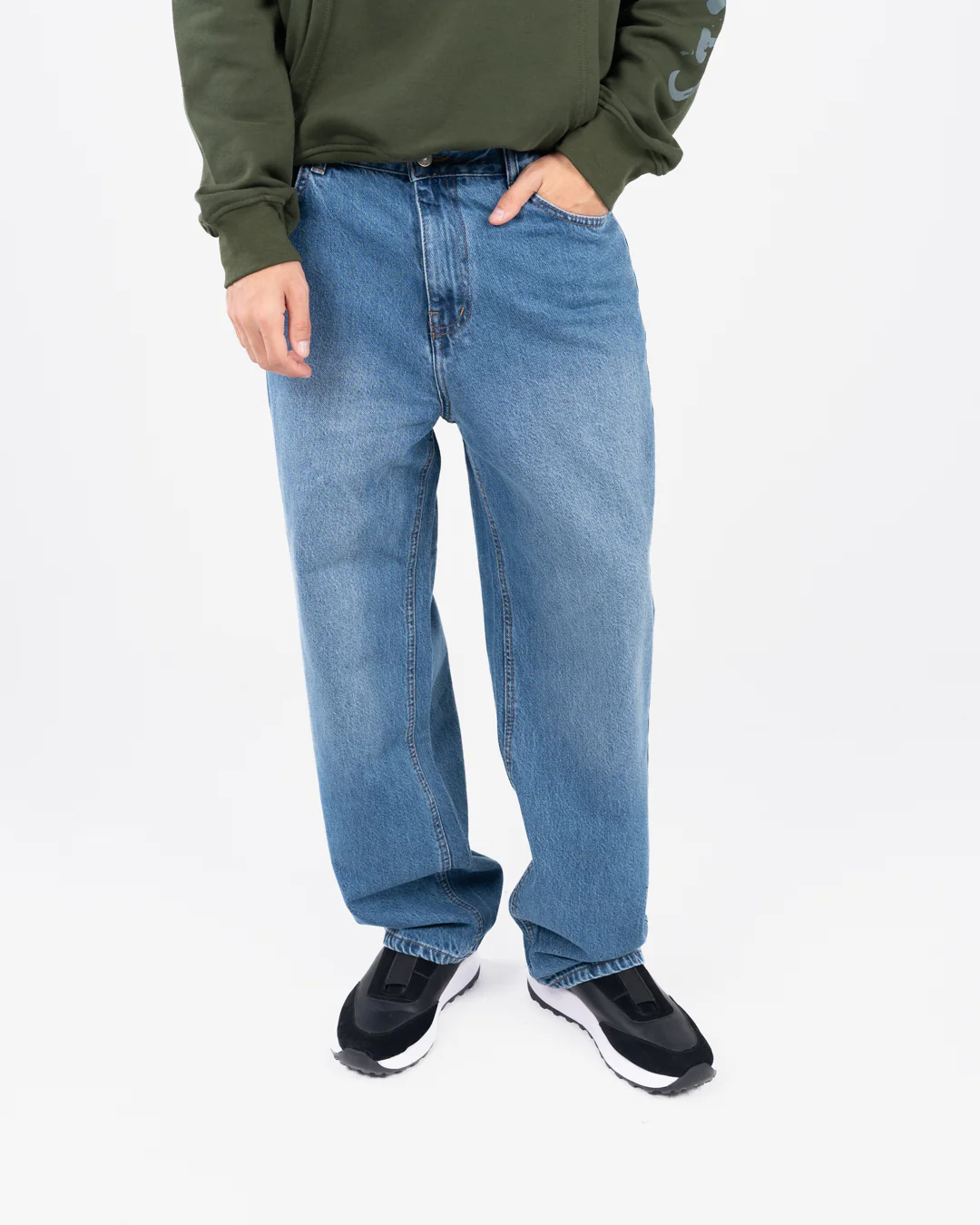 Men Baggy Fit Jeans Pants - Image 6