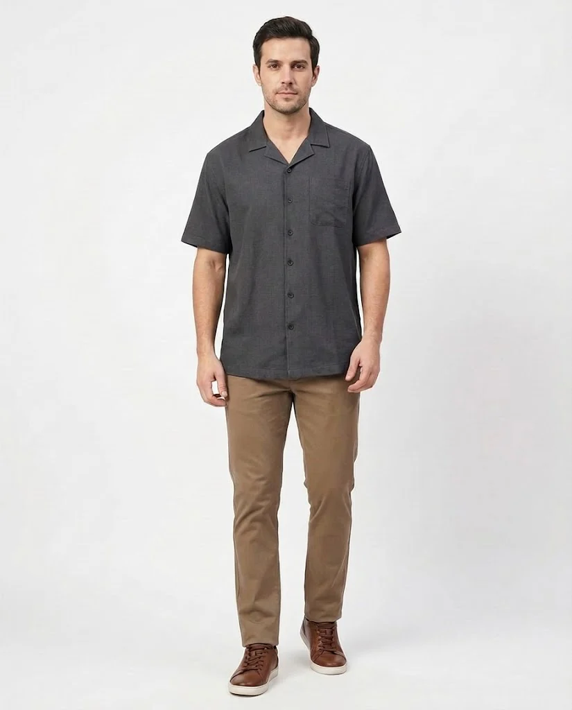 Men Casual Half Sleeves Shirt - Image 5