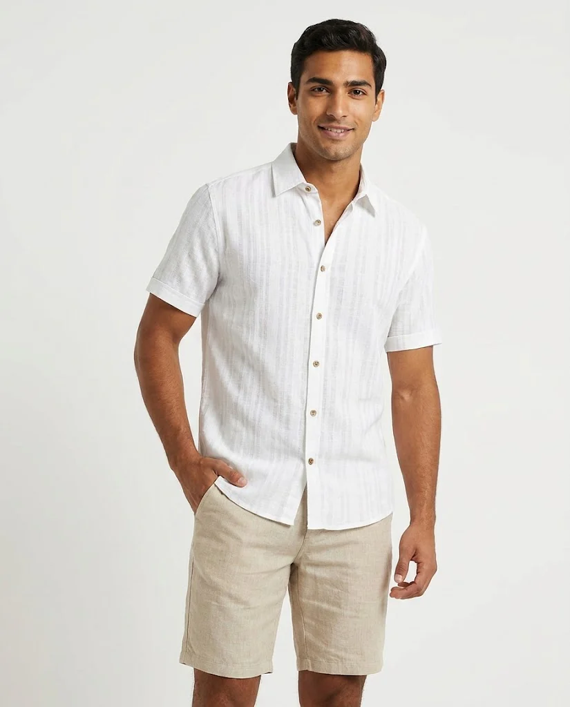 Men Casual Half Sleeves Shirt Ramsh - Image 3