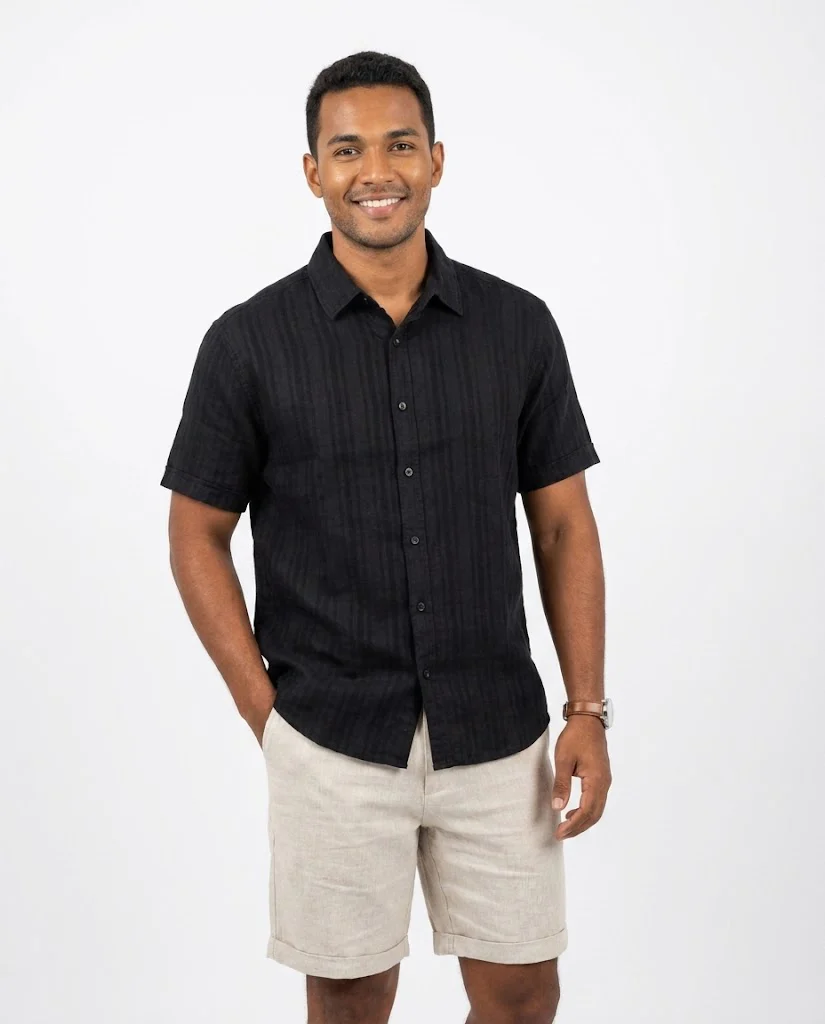 Men Casual Half Sleeves Shirt Ramsh - Image 4