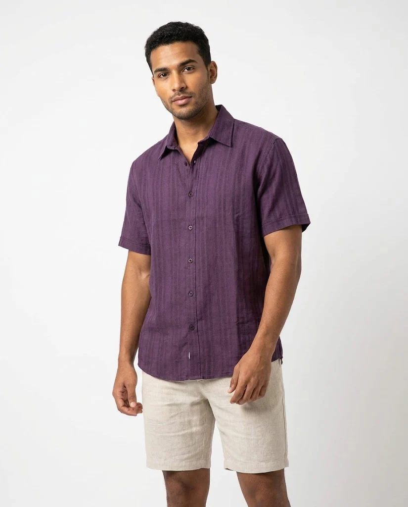 Men Casual Half Sleeves Shirt Ramsh - Image 5