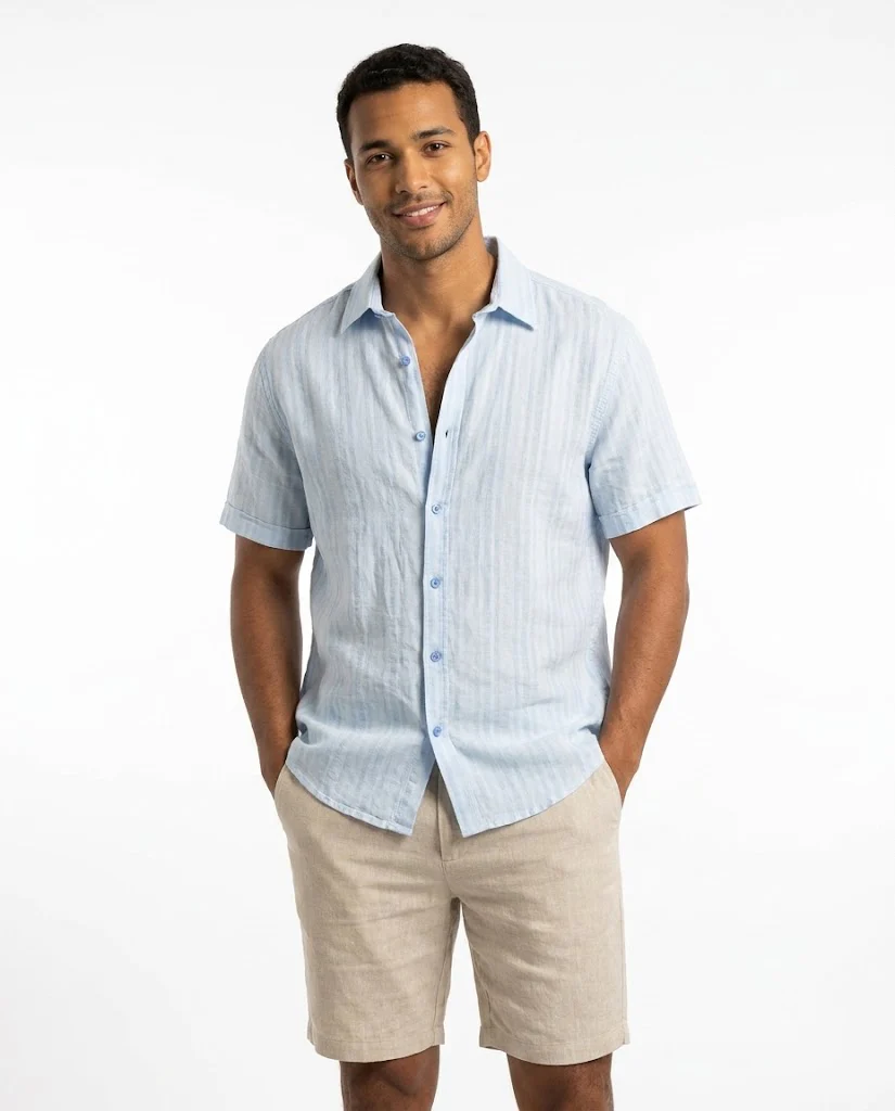Men Casual Half Sleeves Shirt Ramsh - Image 6