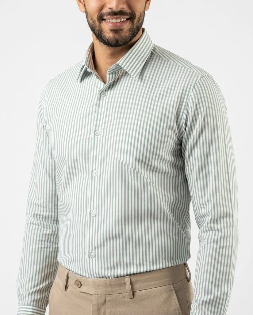 Men Classic Stripped Shirt - Image 2