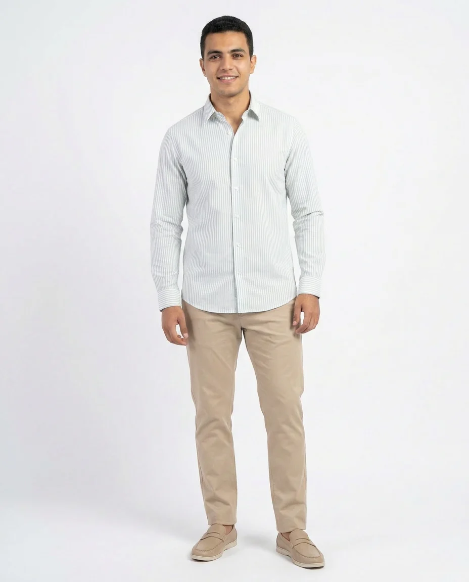 Men Classic Stripped Shirt - Image 4