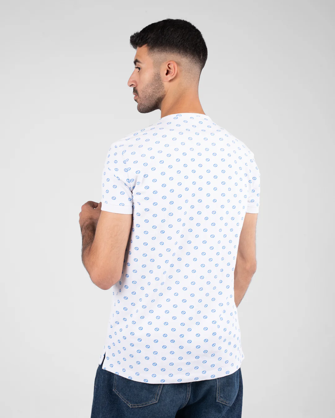Men Half-Sleeves Polo T-shirt Printed - Image 5