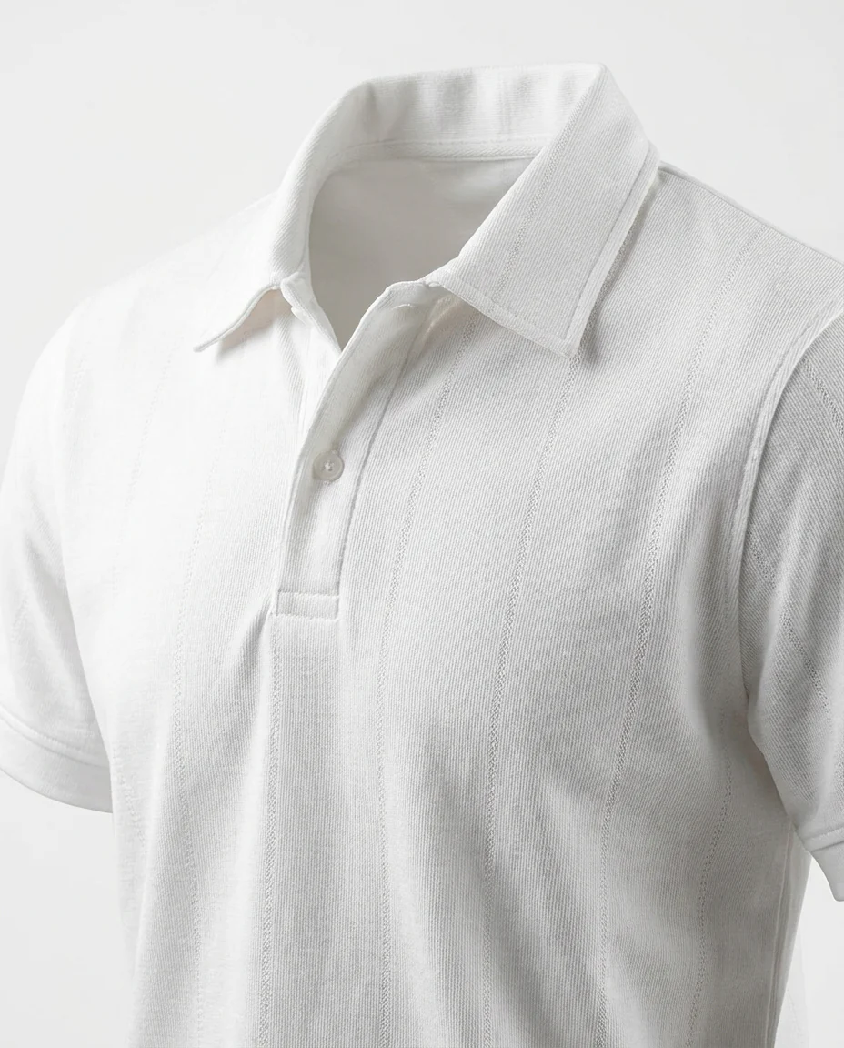 Men Jaqured Half SLeeves PoloT-shirt - Image 5