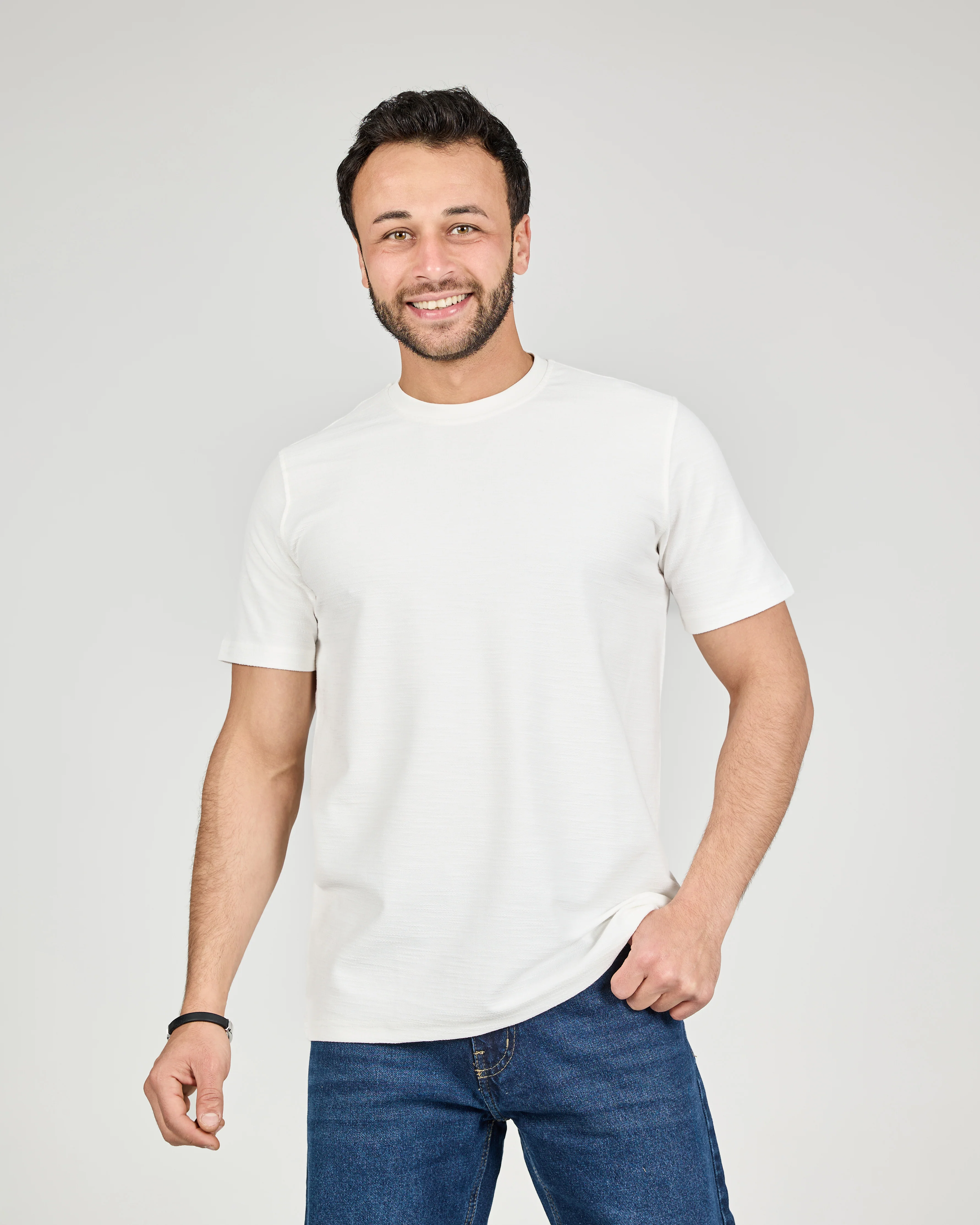 Men Pattern Half Sleeves T-shirt