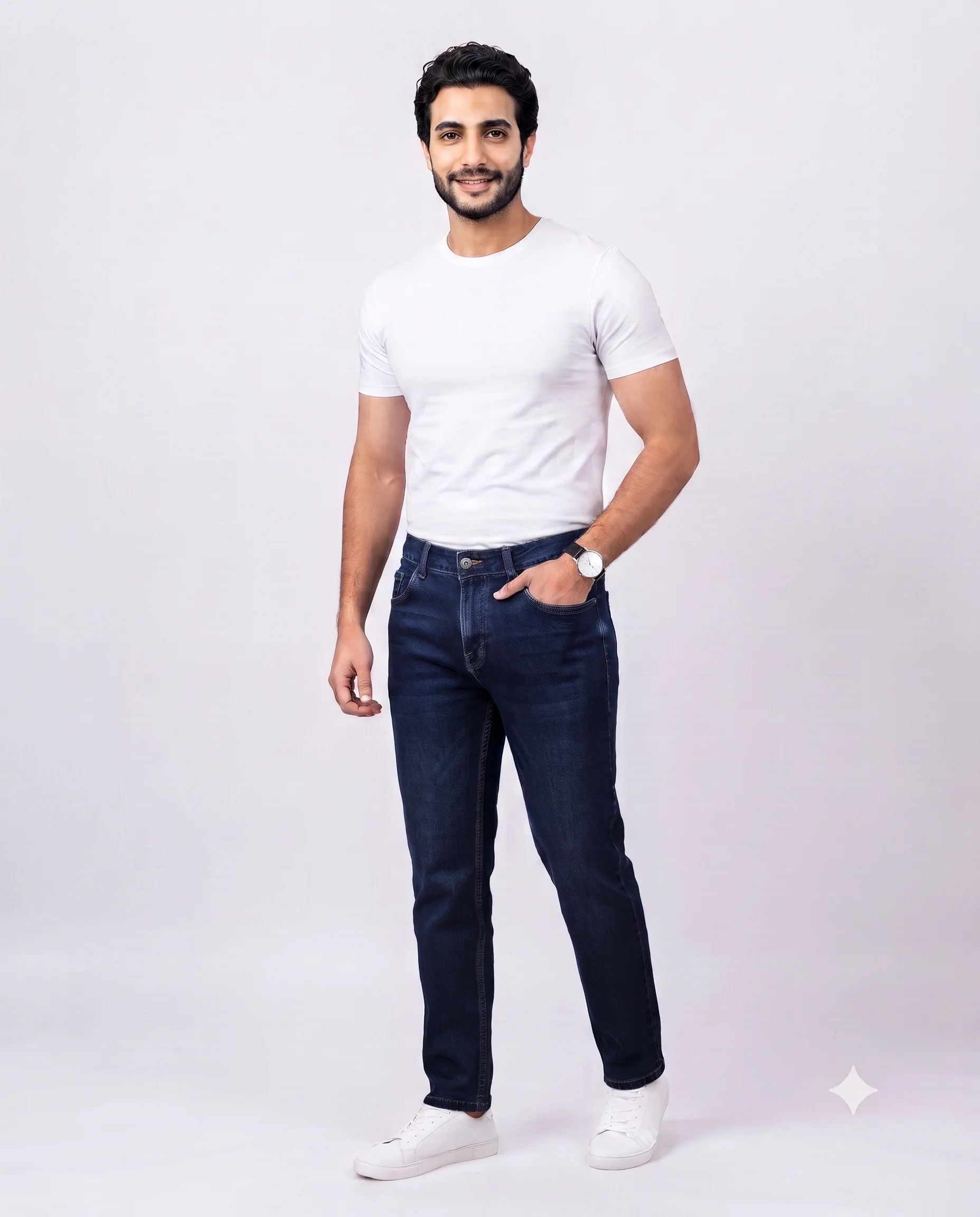Men Jeans Pant Regular Fit W/5pocket - Image 3