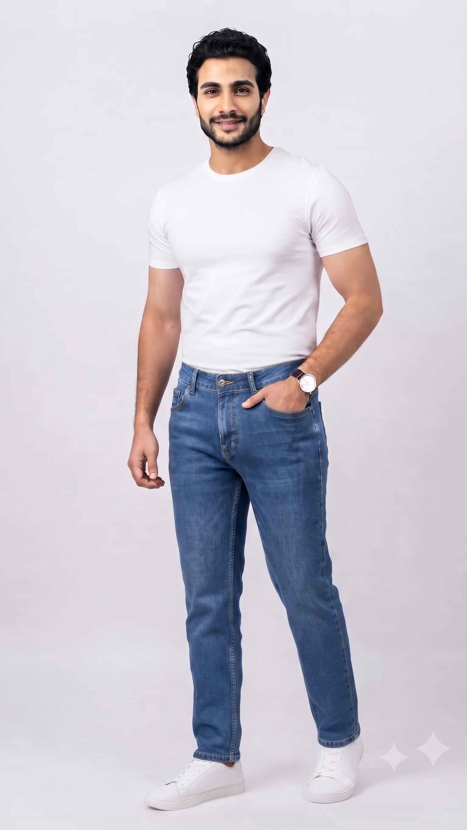 Men Jeans Pant Regular Fit W/5pocket - Image 4