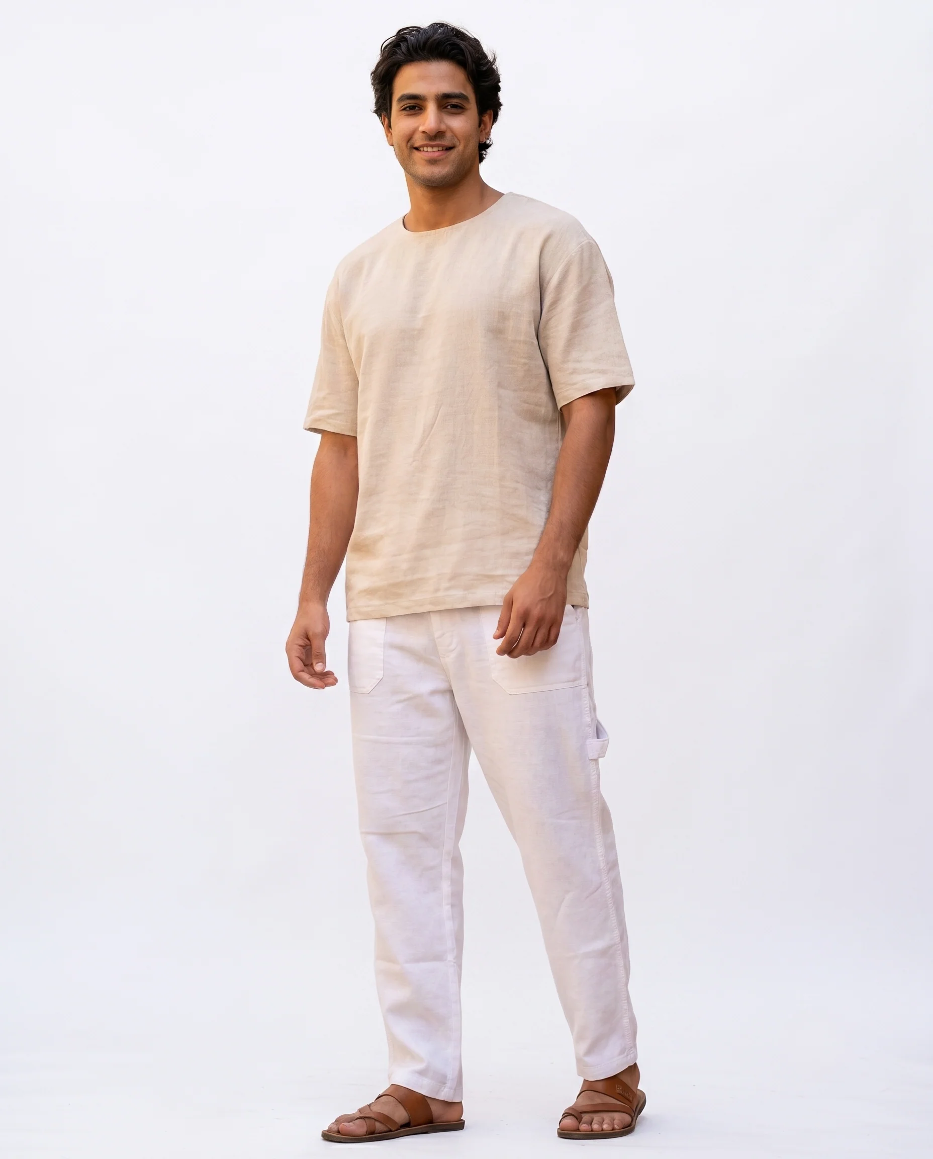 Men Linen Casual Pant - Image 2