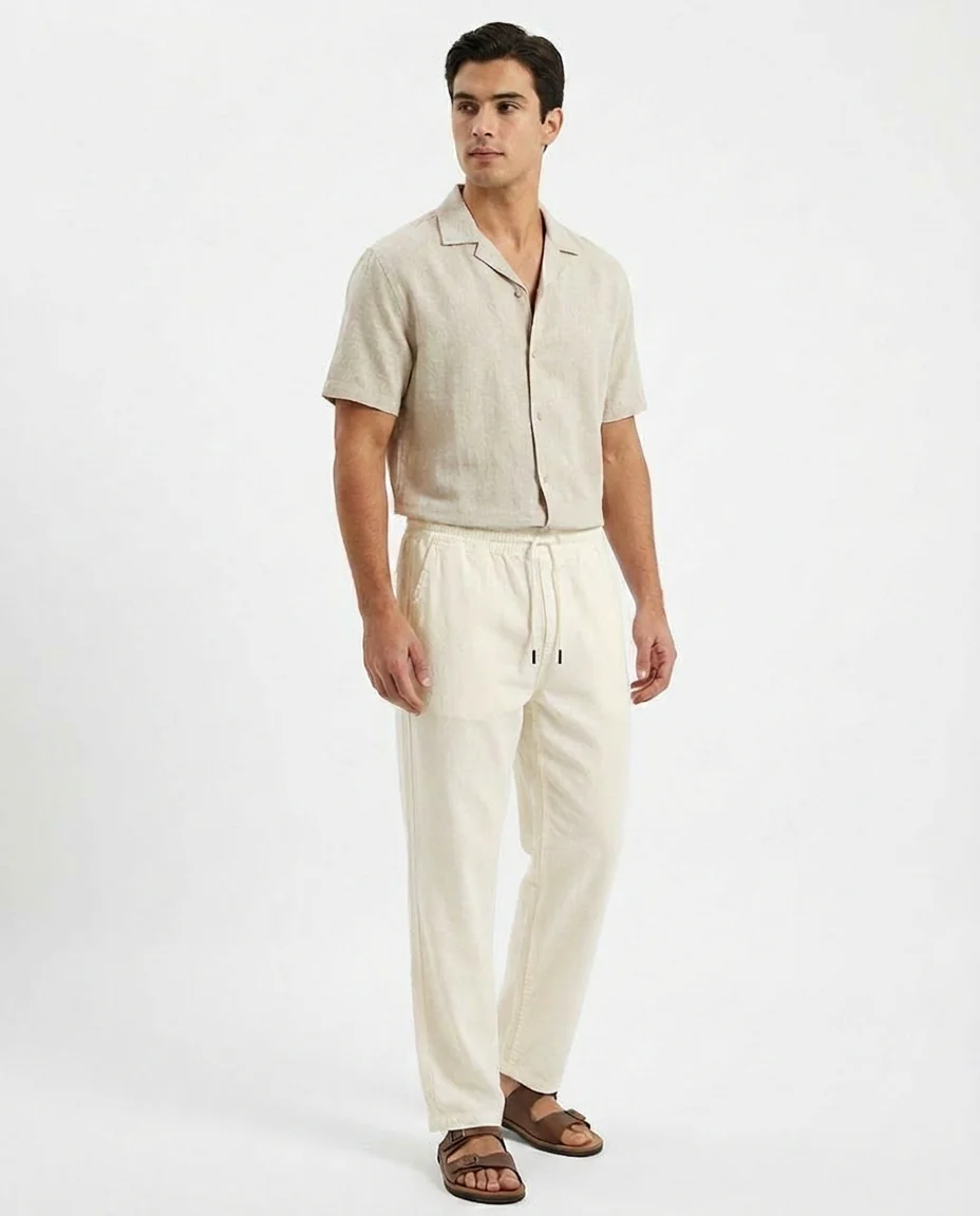 Men Linen Casual Pant - Image 4