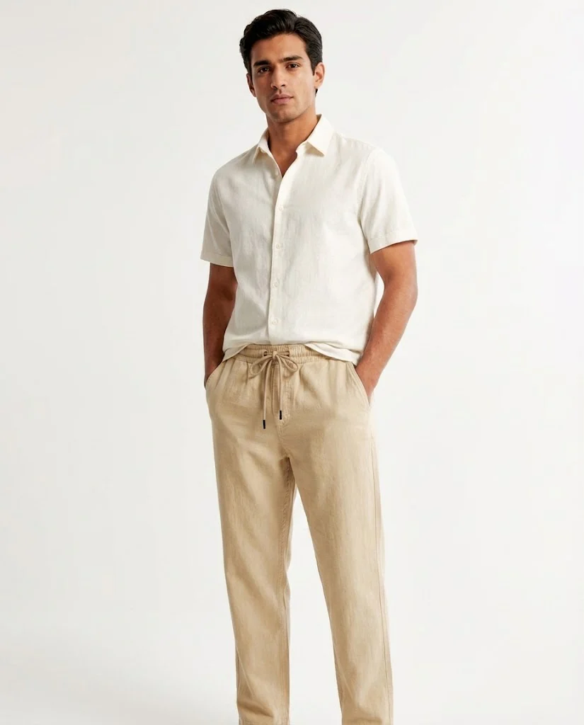 Men Linen Casual Pant - Image 5