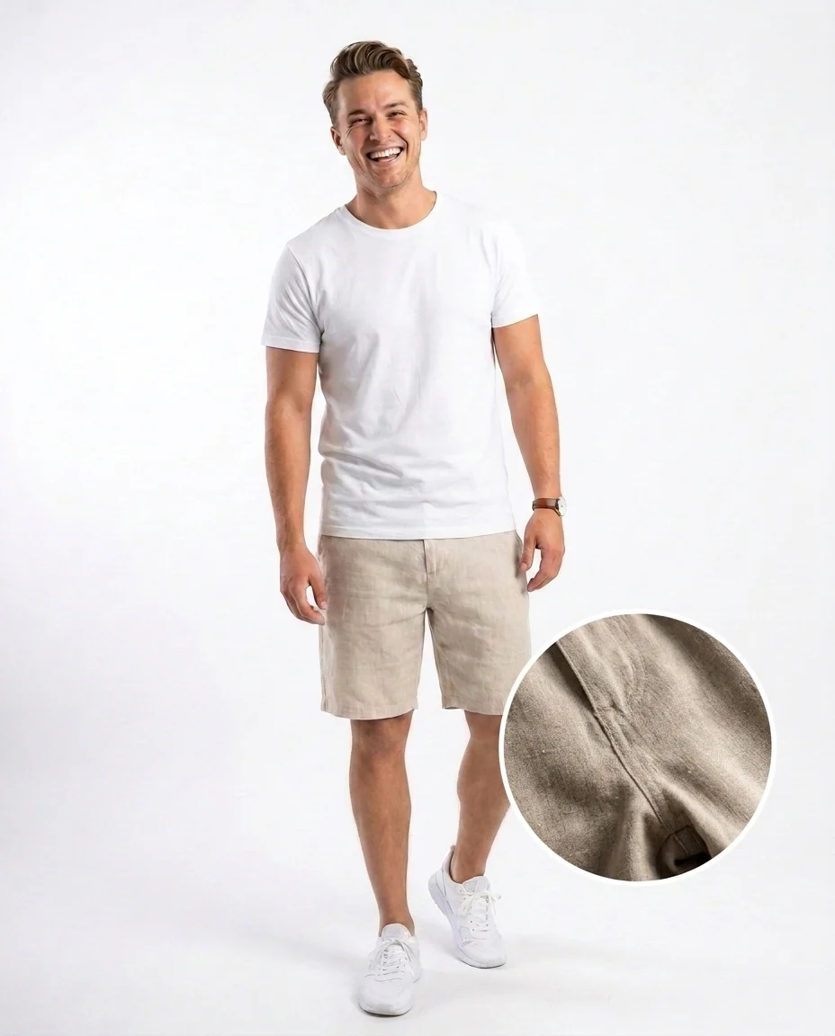 Men Linen Casual Short - Image 2