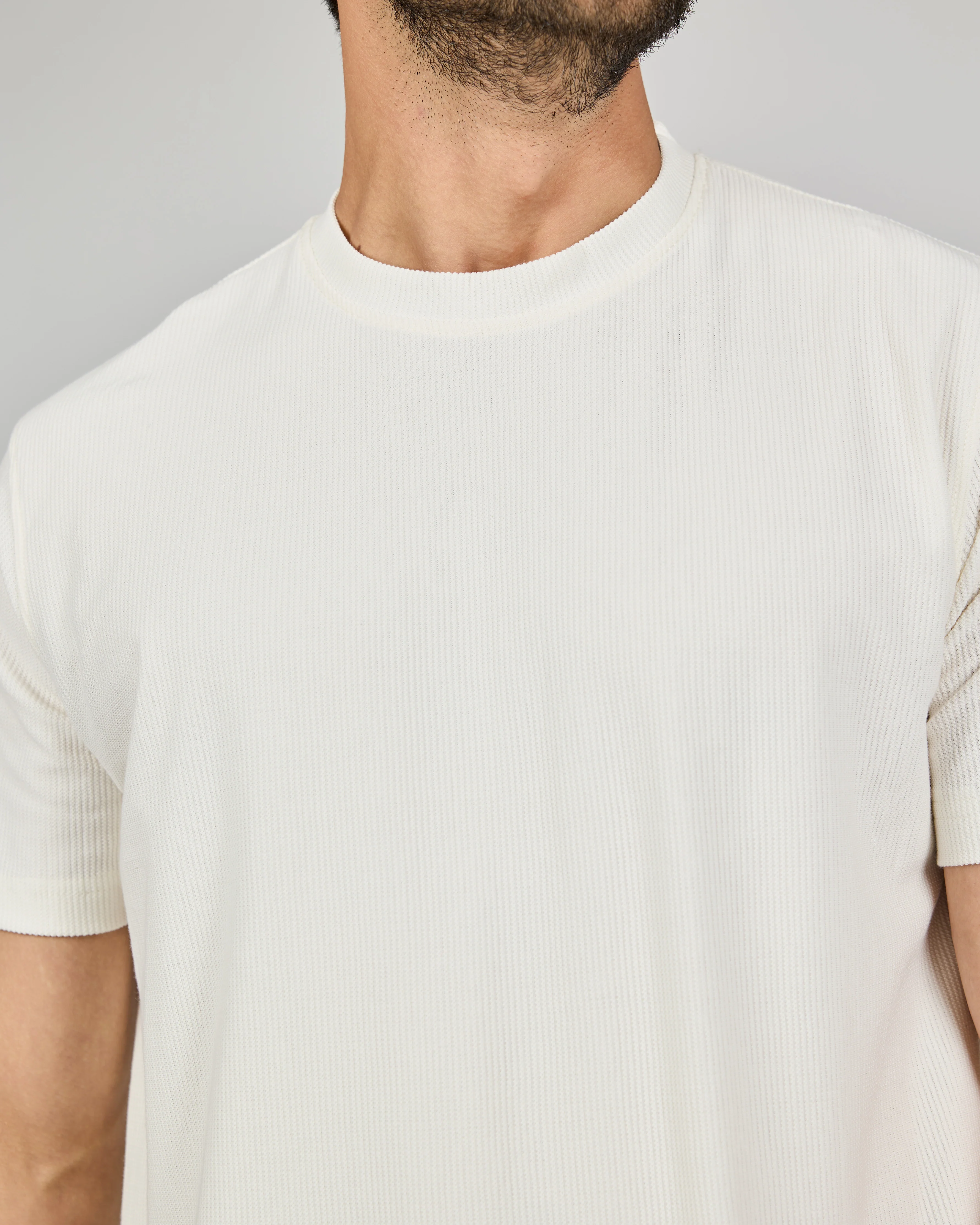 Men Plain Cotton Half Sleeves T-Shirt - Image 3