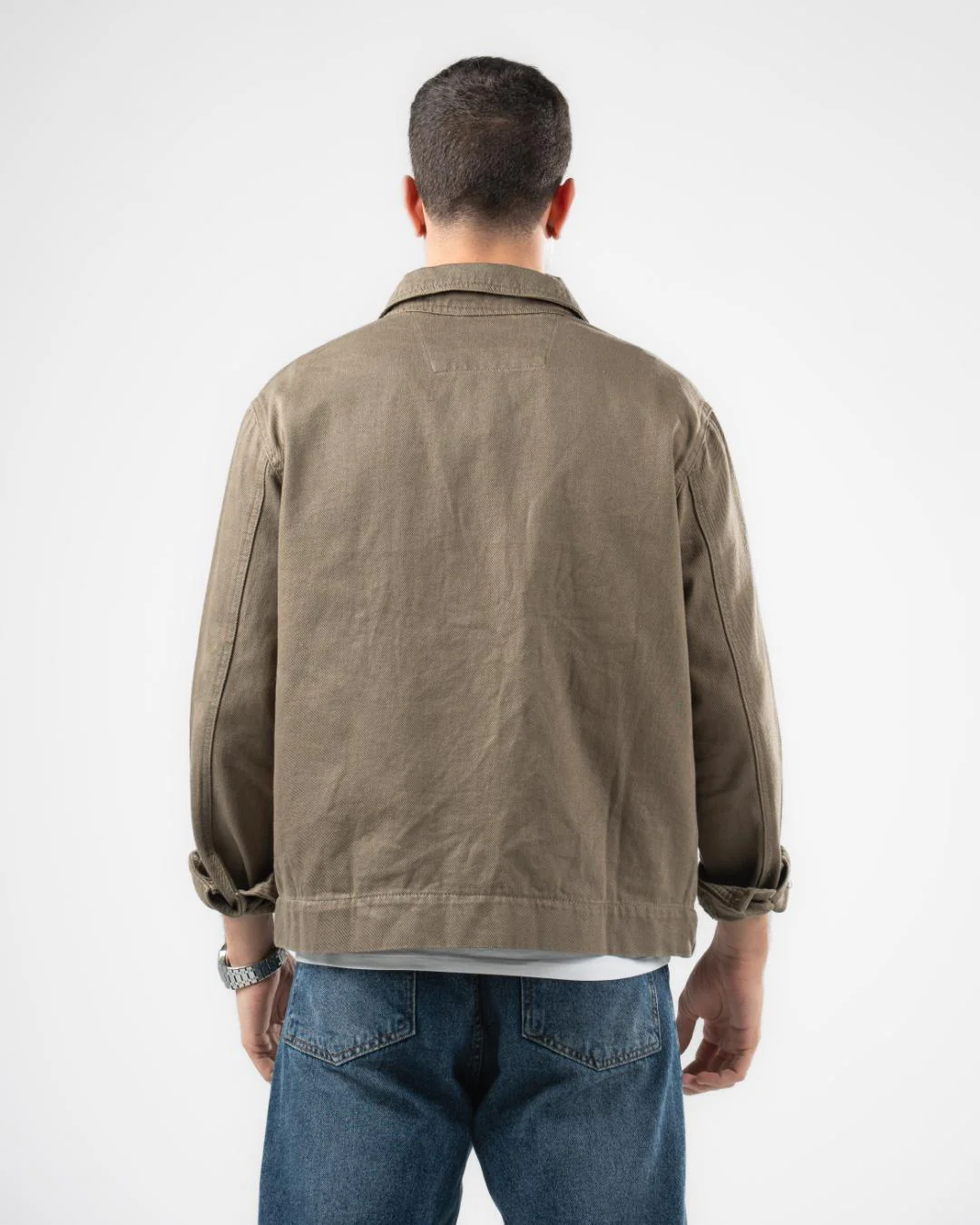 Men Plain Gabardine Jacket - Image 10