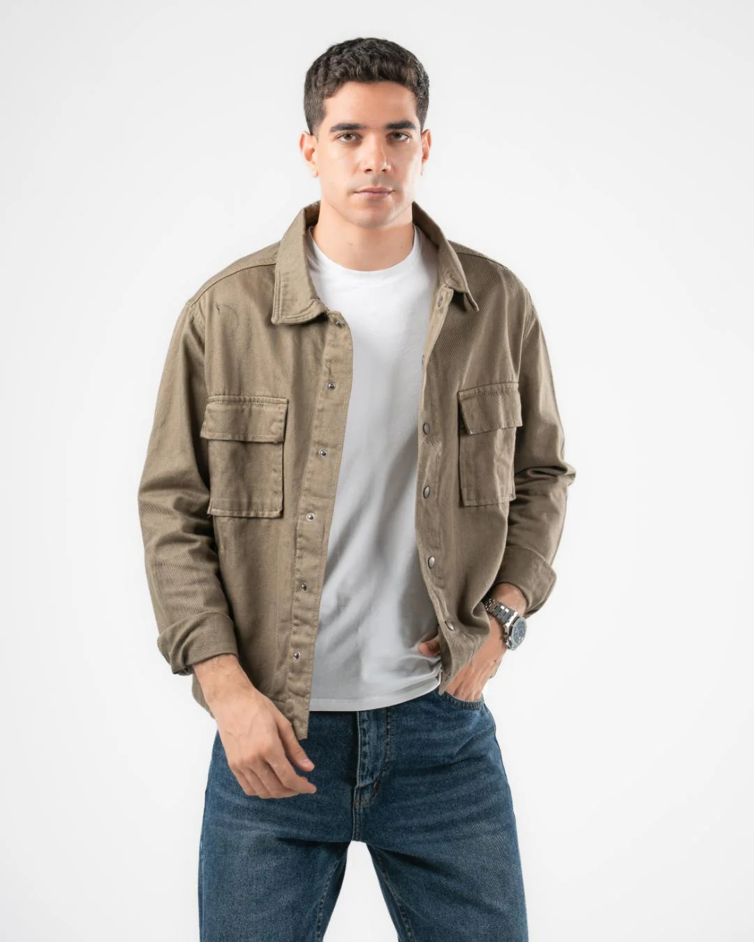 Men Plain Gabardine Jacket - Image 11
