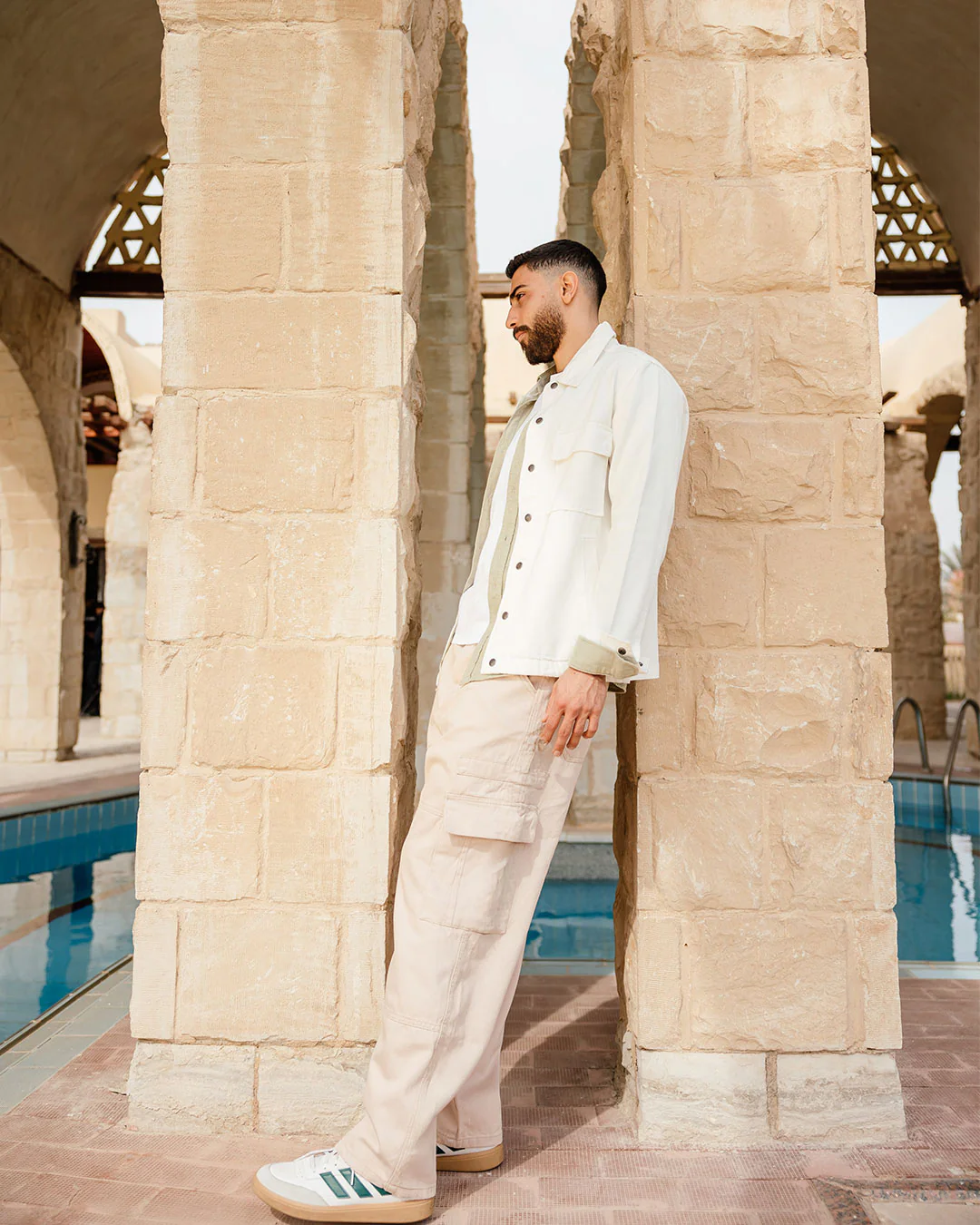 Men Plain Gabardine Jacket - Image 2