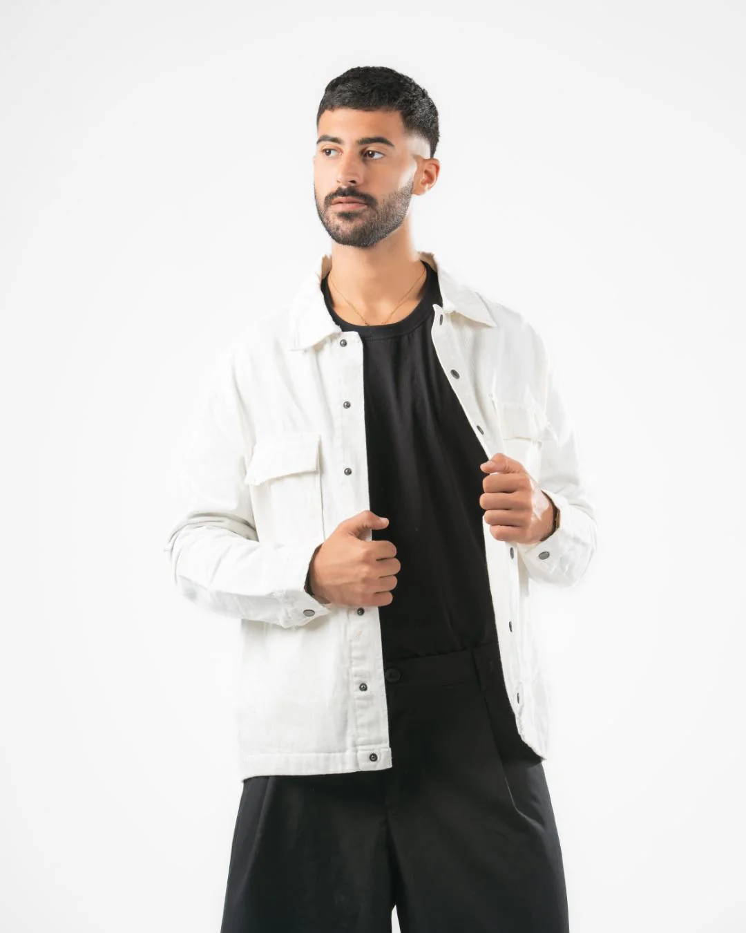 Men Plain Gabardine Jacket - Image 5