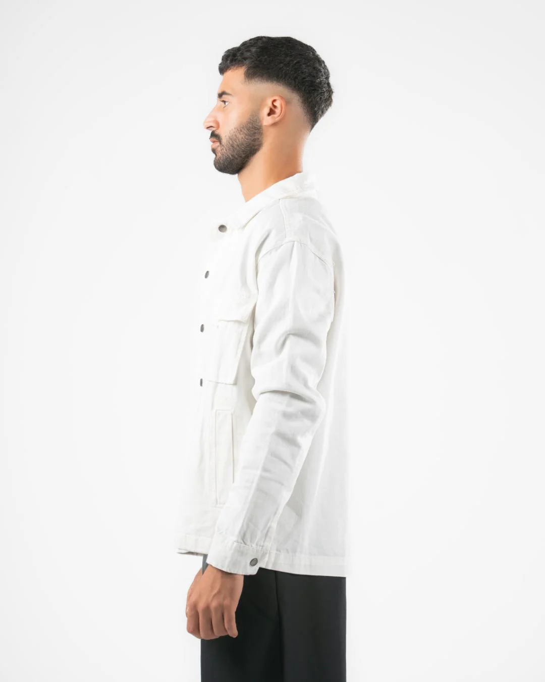 Men Plain Gabardine Jacket - Image 6