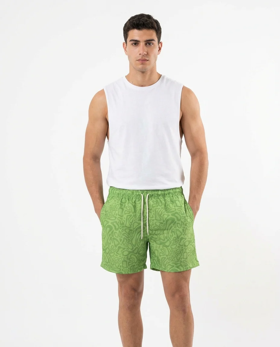 Men’s printed waterproof swim shorts - Image 13