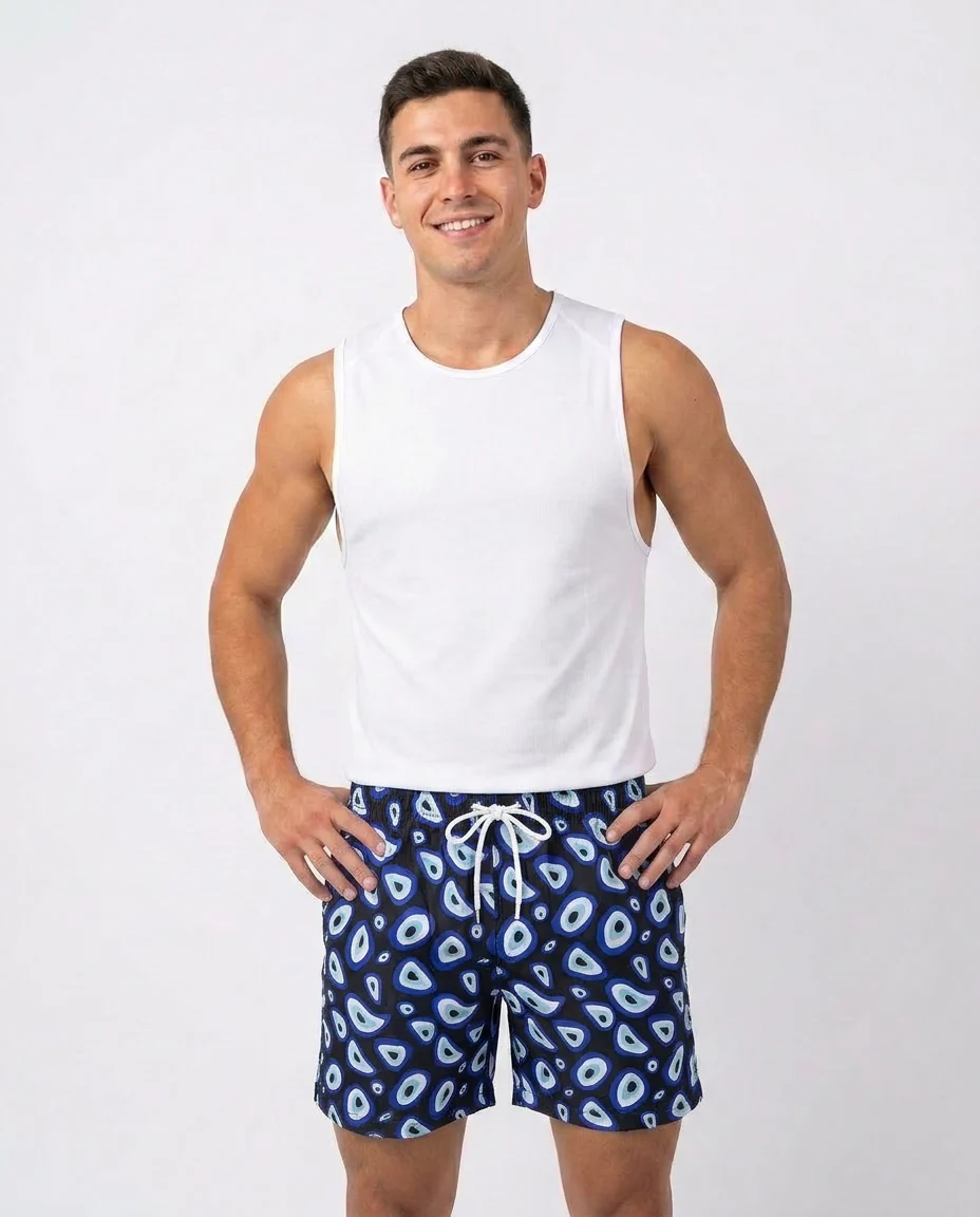 Men’s printed waterproof swim shorts - Image 16